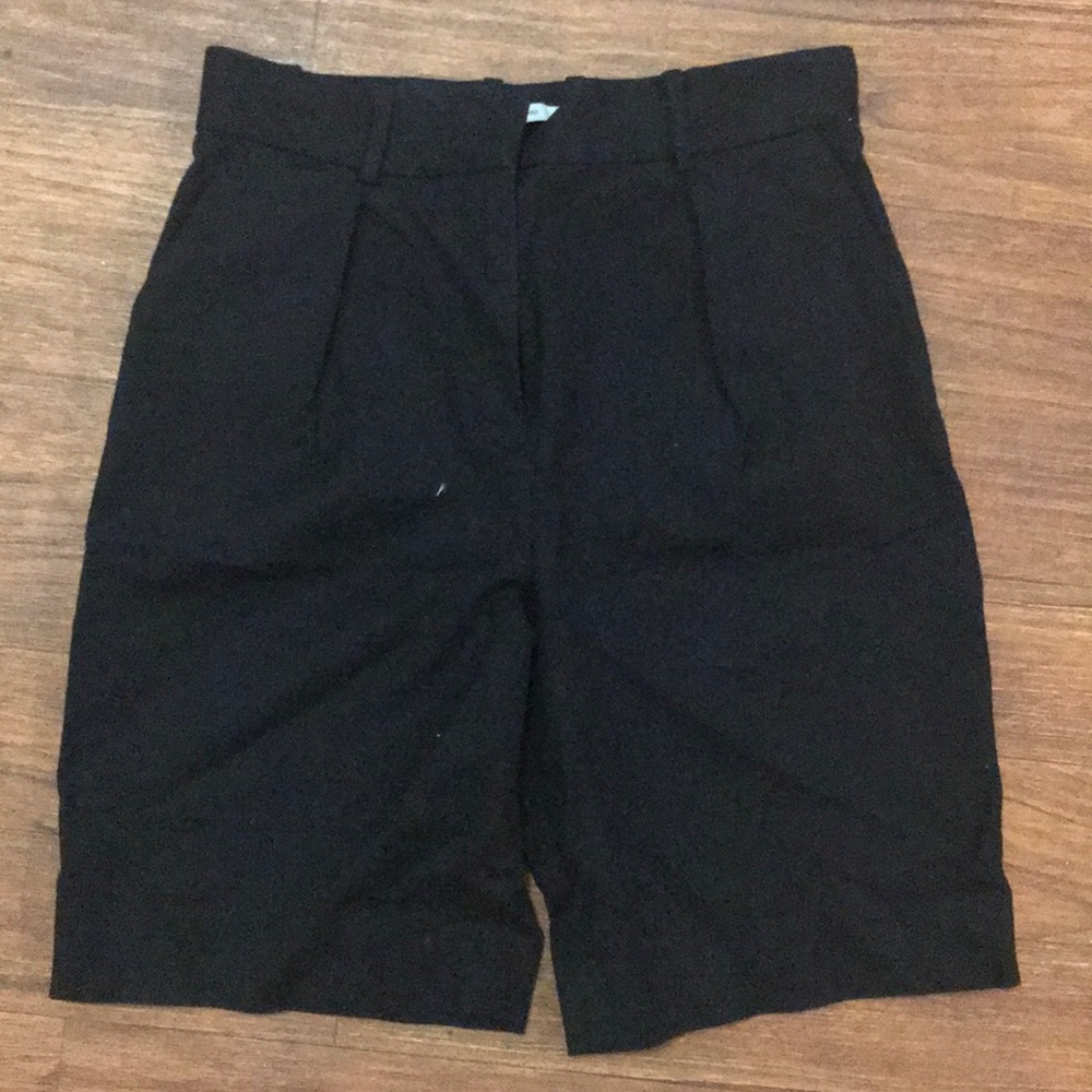 High Rise belted Bermuda shorts